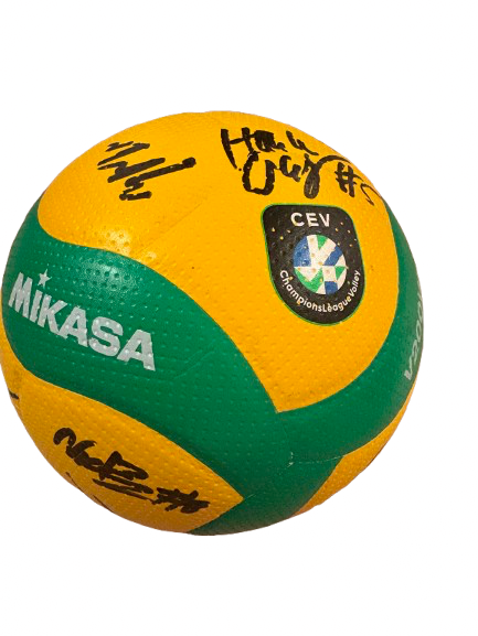 Champions League Spielball Helios Grizzlys (inkl. Unterschriften)
